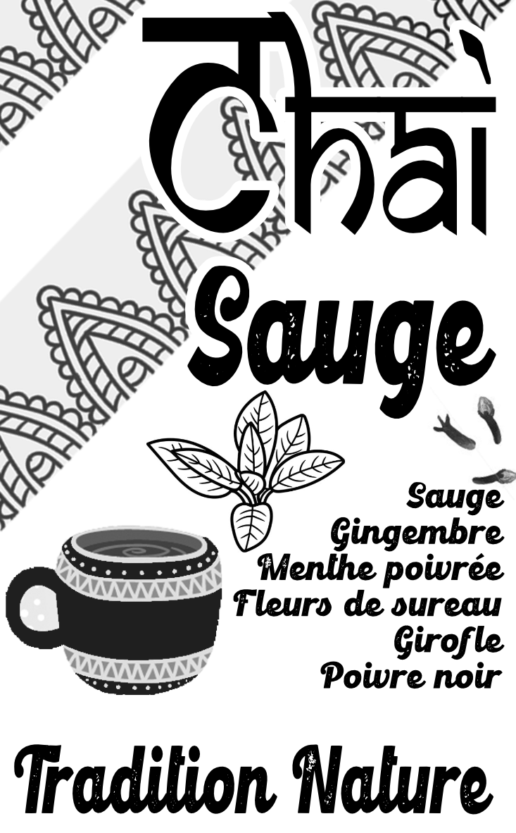 Chai Sauge | Infusion tchai sans théine sans cannelle