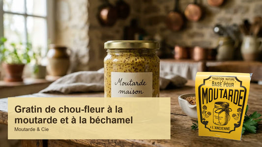 Gratin de chou-fleur à la moutarde et à la béchamel