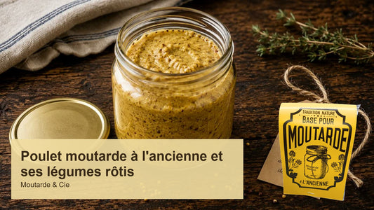 Poulet moutarde à l'ancienne et ses légumes rôtis