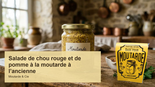 Salade de chou rouge et de pomme à la moutarde à l’ancienne
