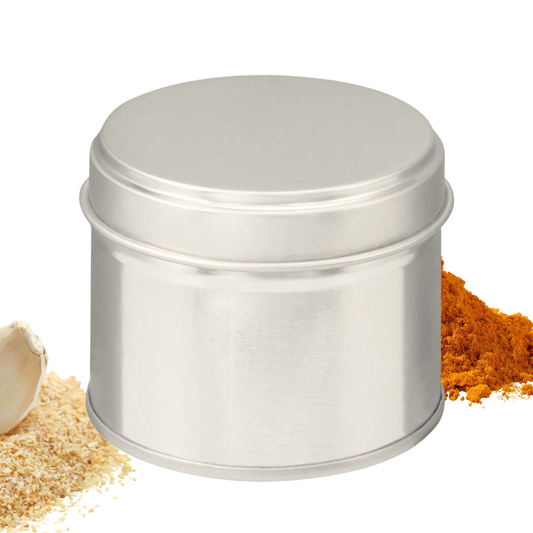 Boîte à épices métal argenté — Moutarde & Cie