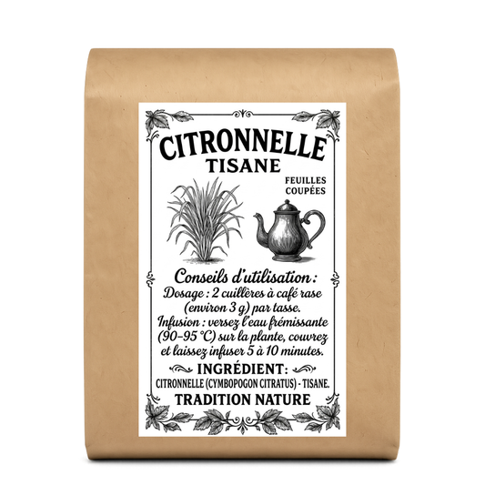 Citronnelle tisane | Infusion feuilles coupées — Moutarde & Cie