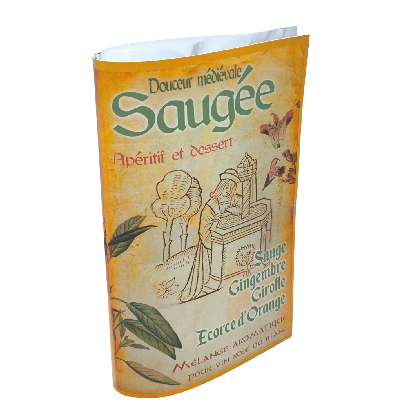 Saugée douceur médiévale |sachet pour 1 bouteilles de vin de sauge
