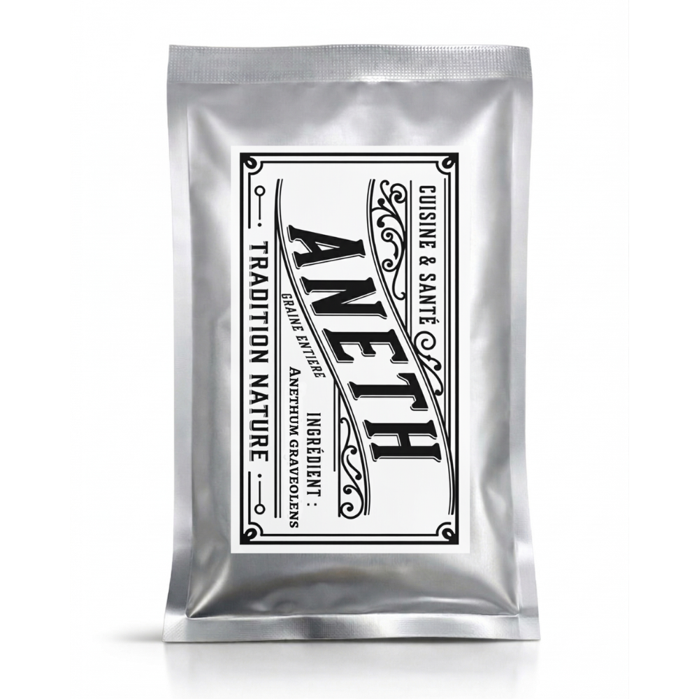 Graines d'aneth entières en petit sachet argenté de 35 g — Moutarde & Cie