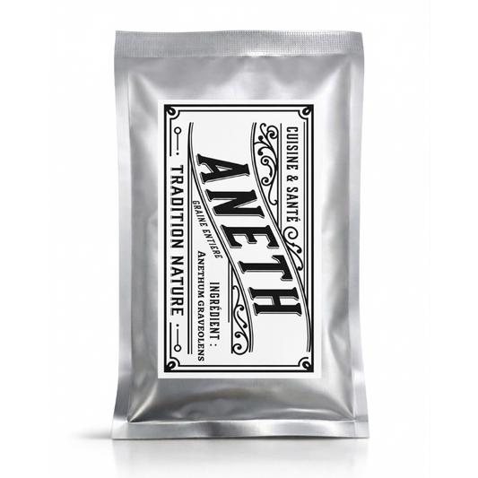 Graines d'aneth entières en petit sachet argenté de 35 g — Moutarde & Cie