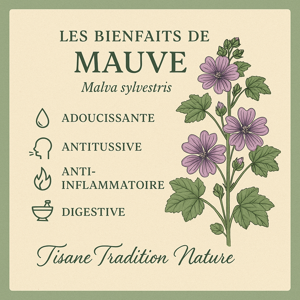 Tisane de MAUVE [partie aérienne coupée] — Moutarde & Cie