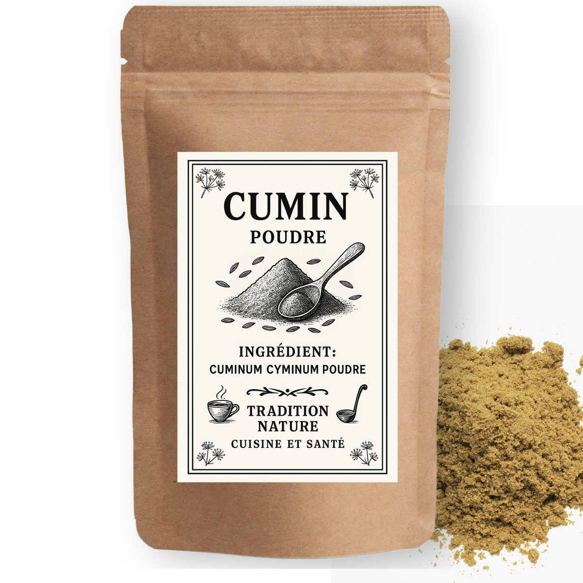 Cumin en poudre — pot de cuisine Moutarde & Cie