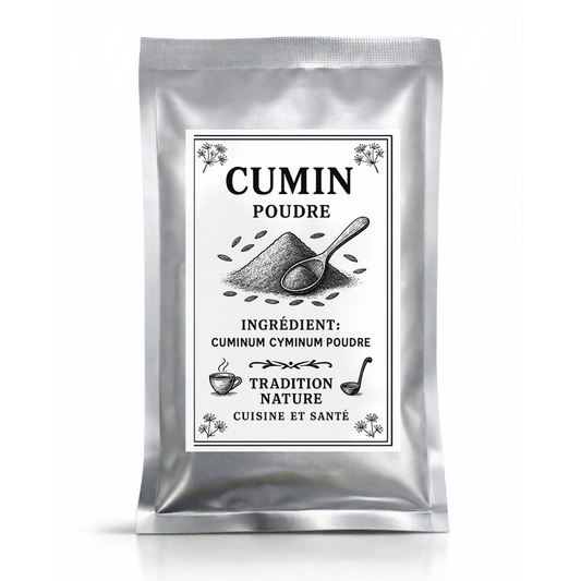 Cumin en poudre — 35 g - petit sachet, sachet argenté de la gamme Épices d'Antan