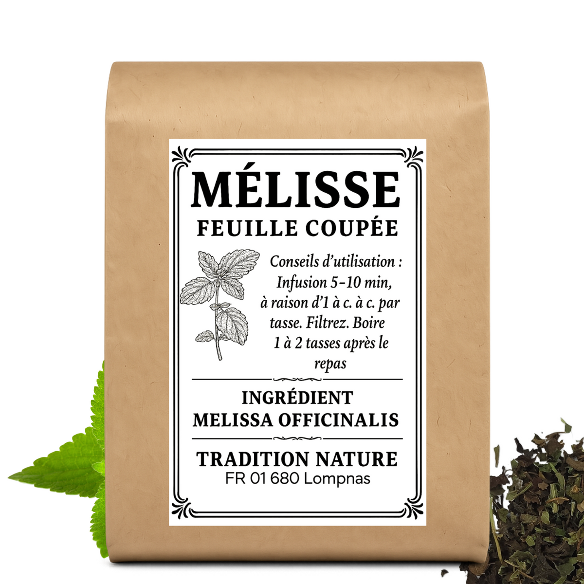 Mélisse feuille coupée — Tisane vrac | Origine France — Moutarde & Cie