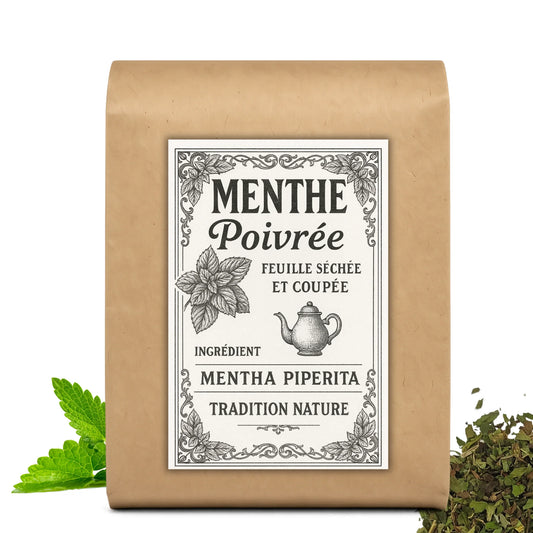 Menthe poivrée coupée séchée