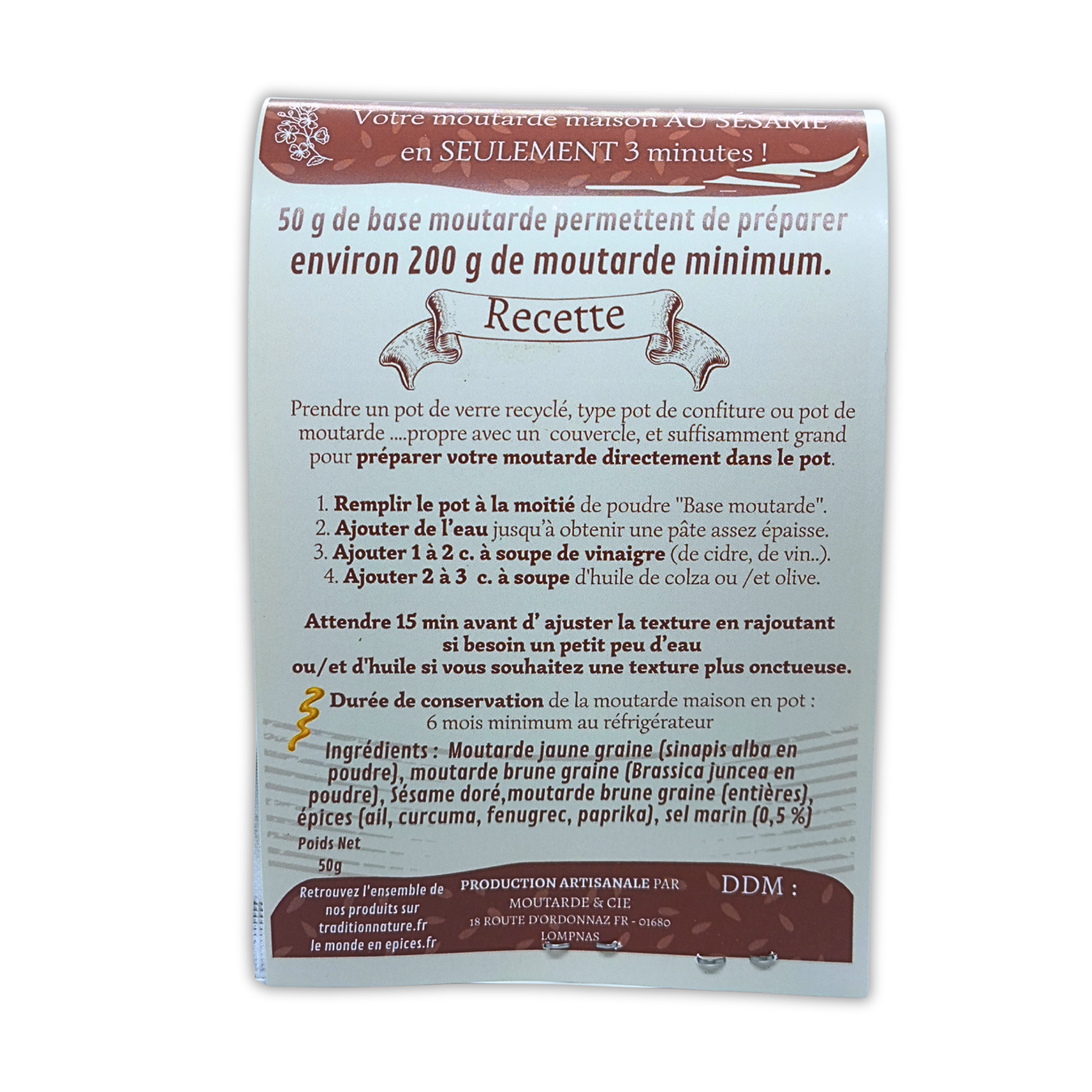 Moutarde douce au sésame