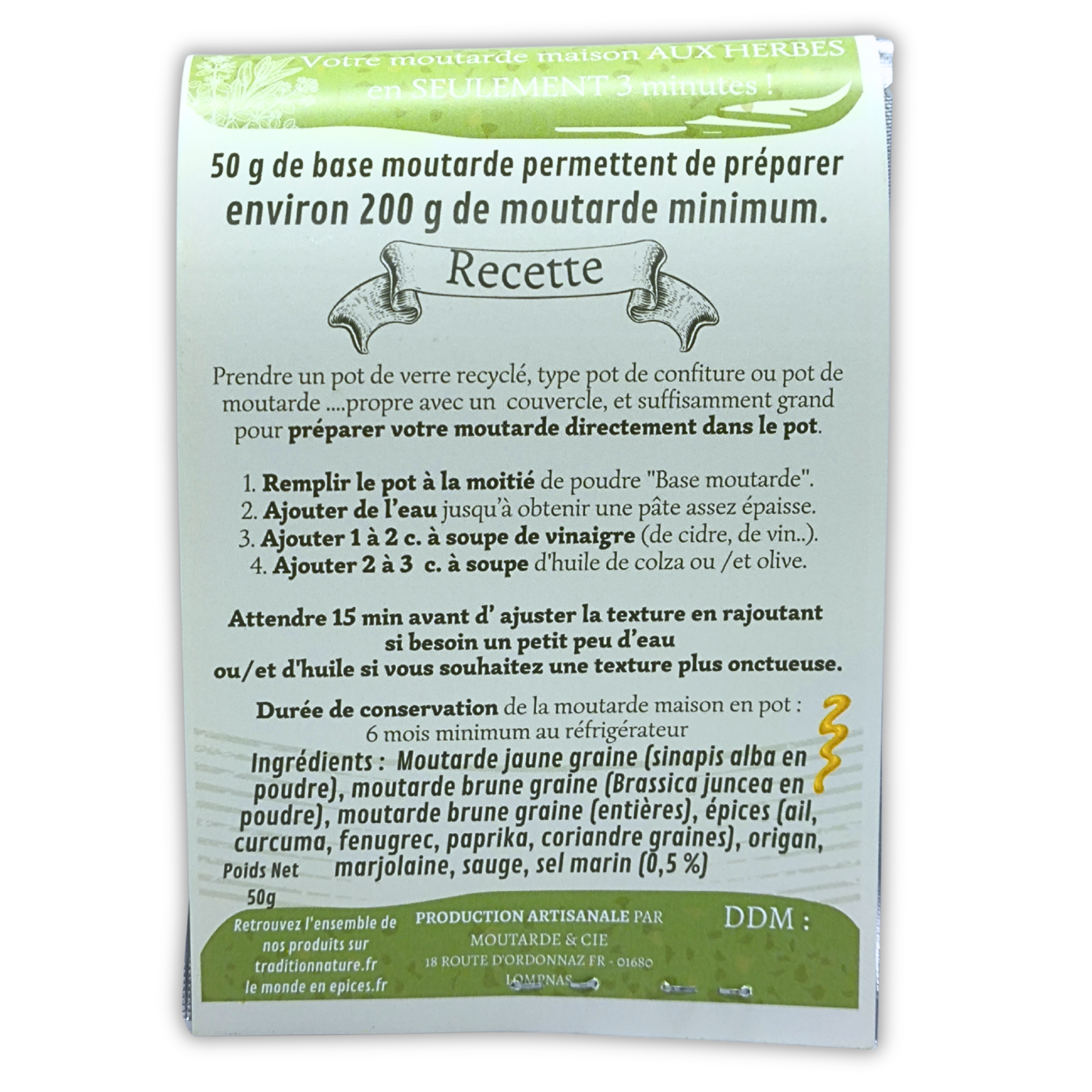 Moutarde maison aux herbes