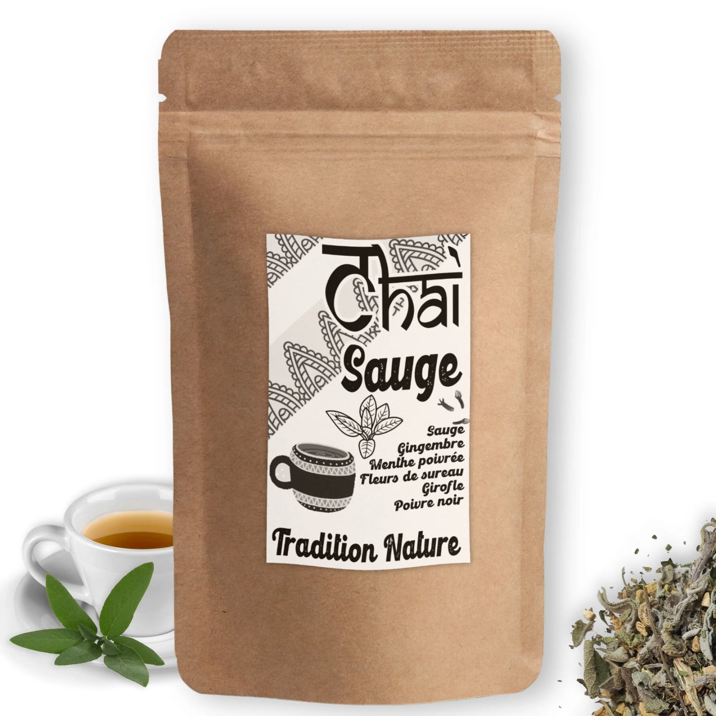 Chai Sauge | Infusion tchai sans théine sans cannelle