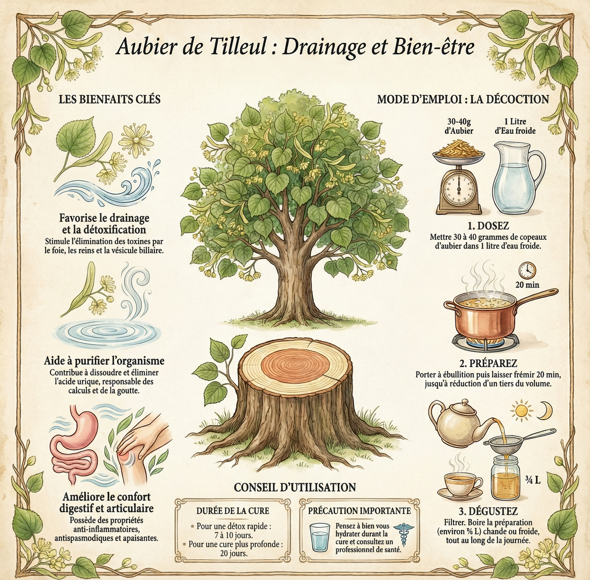 Tilleul Aubier coupé 100g — Moutarde & Cie