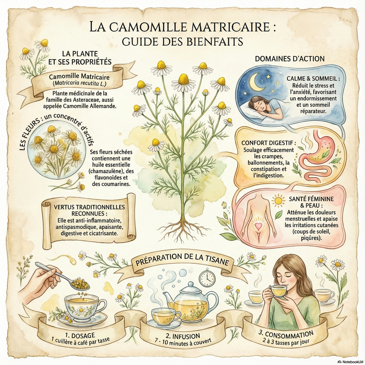 Camomille matricaire tisane — Moutarde & Cie