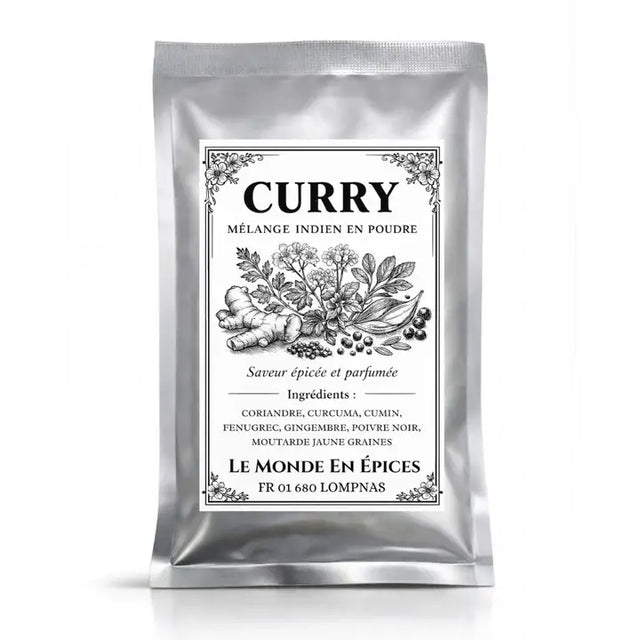 Curry doux de Madras en petit sachet 35 g — Moutarde & Cie