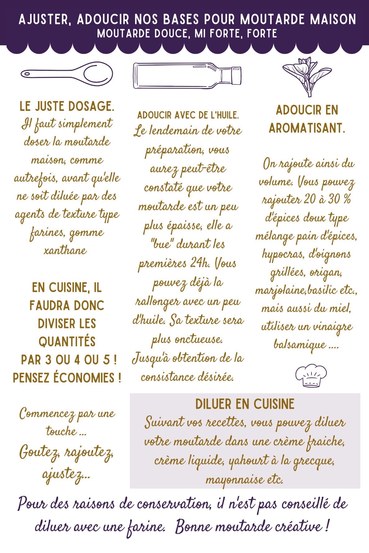 Base pour moutarde maison en Format Boite
