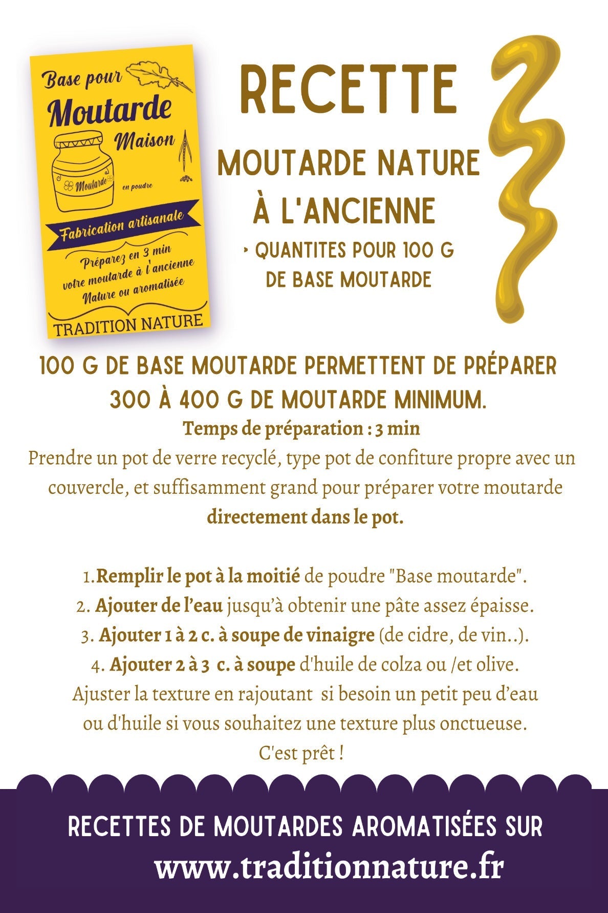 Base pour moutarde maison en Format Boite