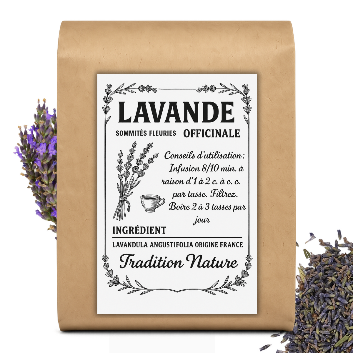 Lavande officinale fleurs tisane | Origine France et Ecocertifiable — Moutarde & Cie