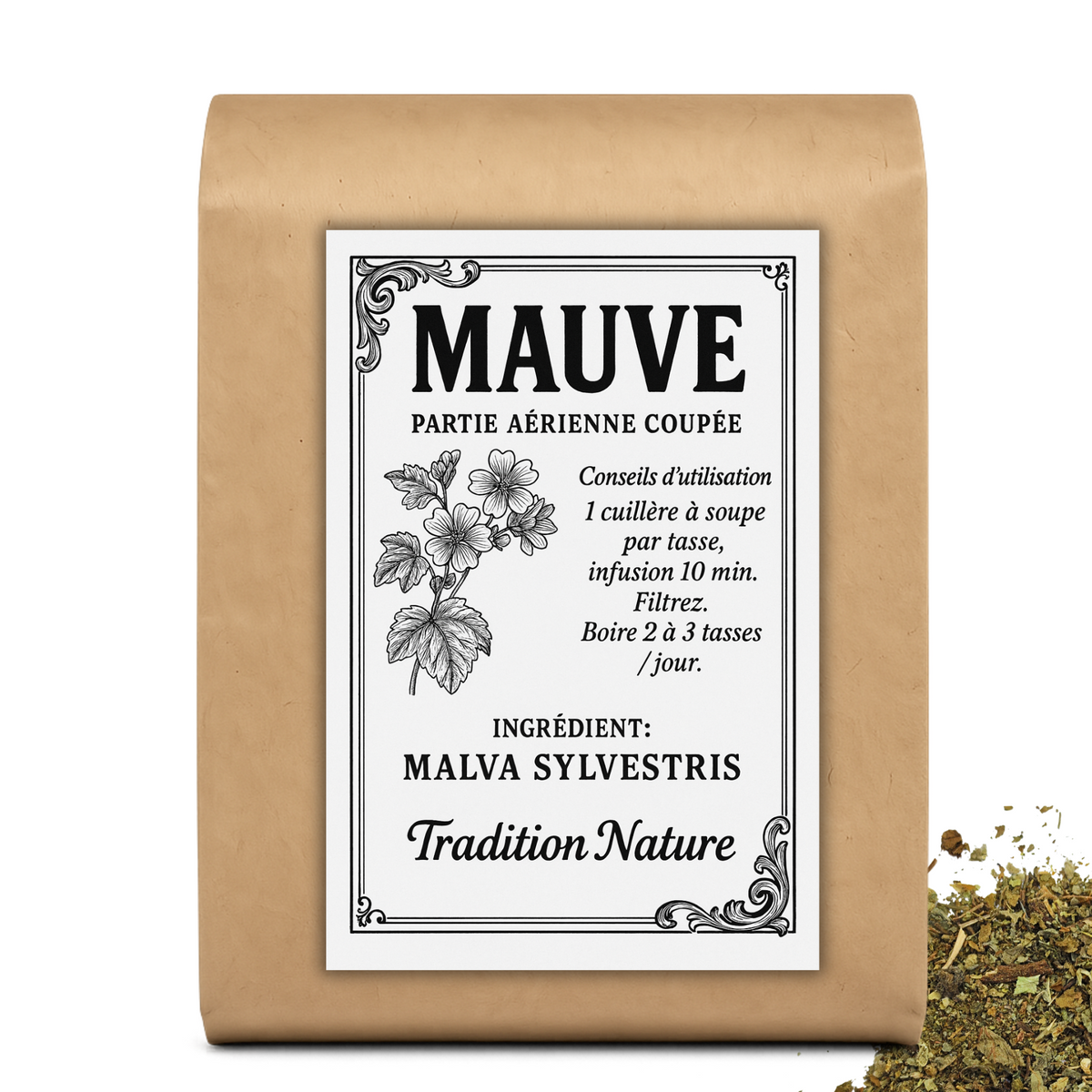 Tisane de MAUVE [partie aérienne coupée] — Moutarde & Cie