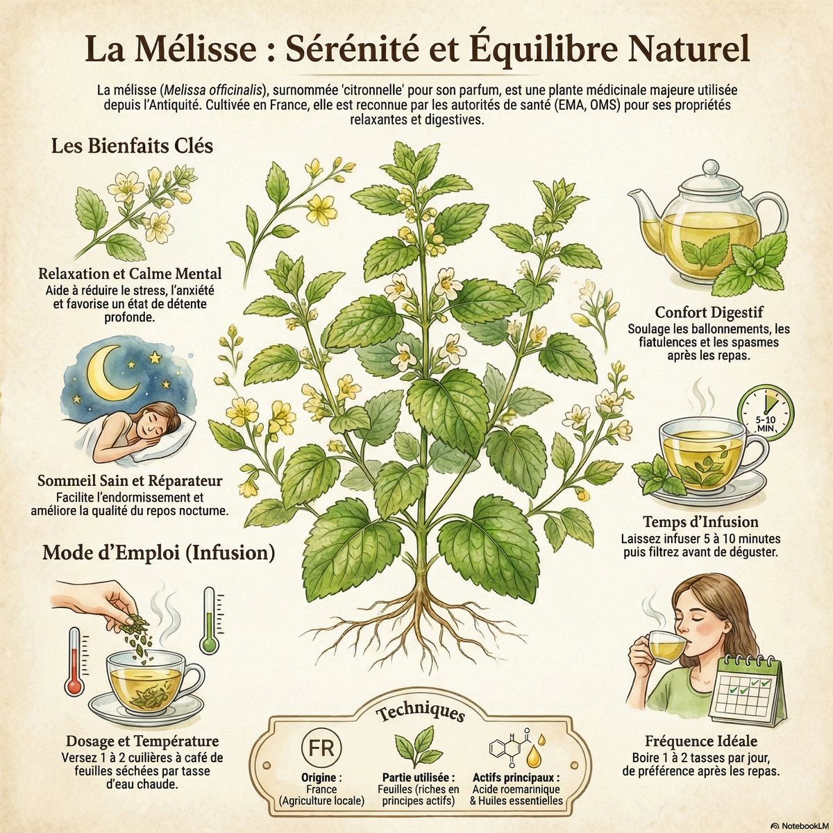 Mélisse feuille coupée — Tisane vrac | Origine France — Moutarde & Cie