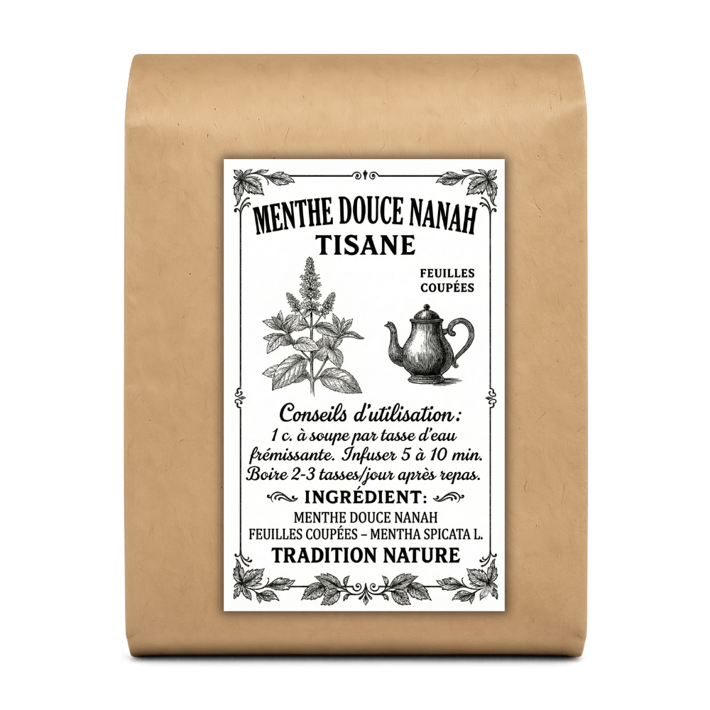 Tisane Menthe douce nanah - Feuilles Coupées de Mentha spicata — Moutarde & Cie