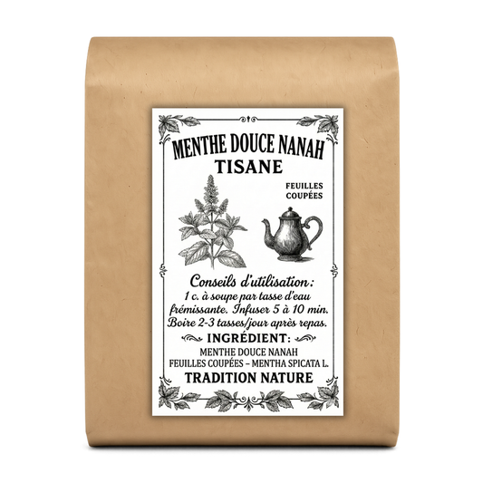 Tisane Menthe douce nanah - Feuilles Coupées de Mentha spicata — Moutarde & Cie
