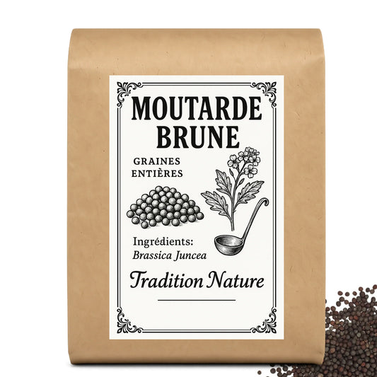 Moutarde brune graines ENTIERES | 100 g à 500 g [Brassica Juncea]
