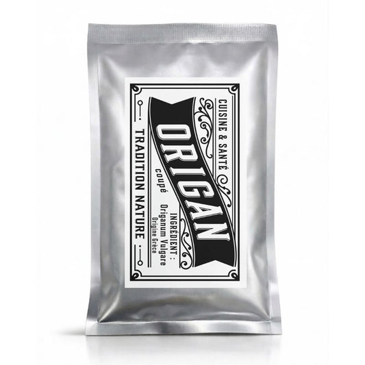 Origan coupé vrac — petit sachet argenté 25 g, gamme Épices d'Antan