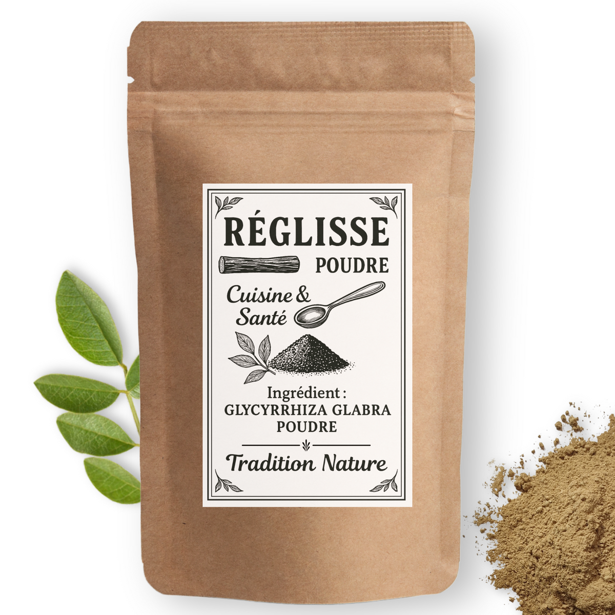 Réglisse en poudre — sachet vrac — Moutarde & Cie