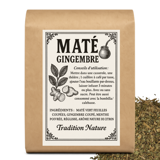 Maté vert et gingembre menthe | Yerba mate infusion — Moutarde & Cie