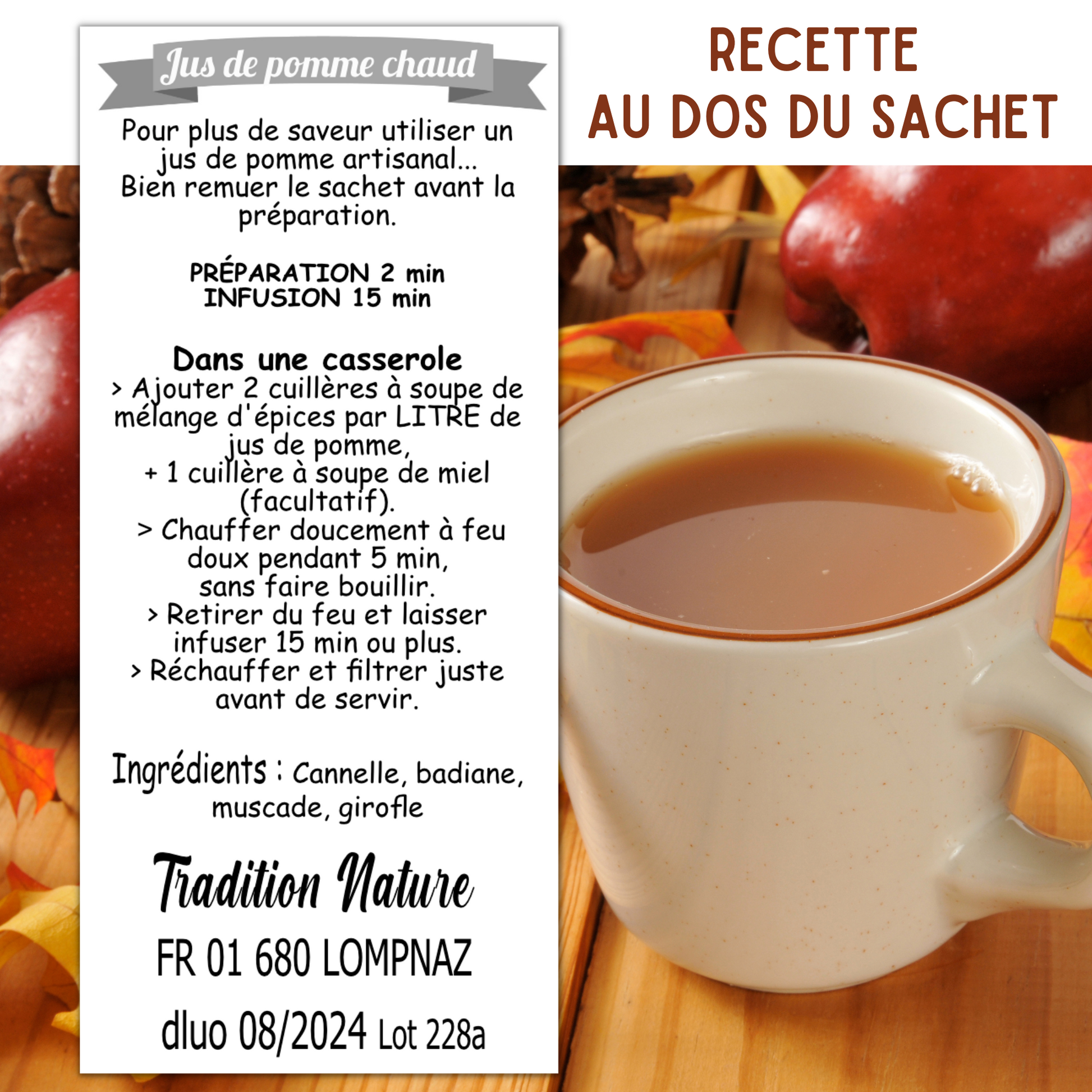 Jus de pomme chaud à la cannelle : Recette de Jus de pomme chaud à la  cannelle