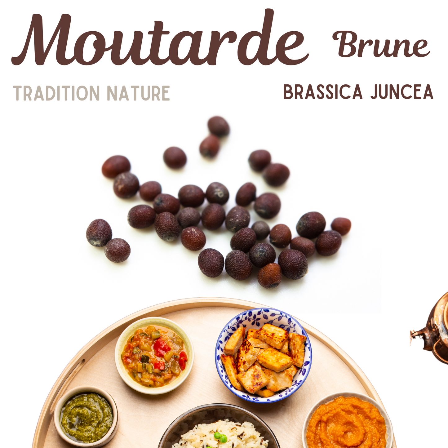 Moutarde brune graines ENTIERES | 100 g à 500 g [Brassica Juncea]