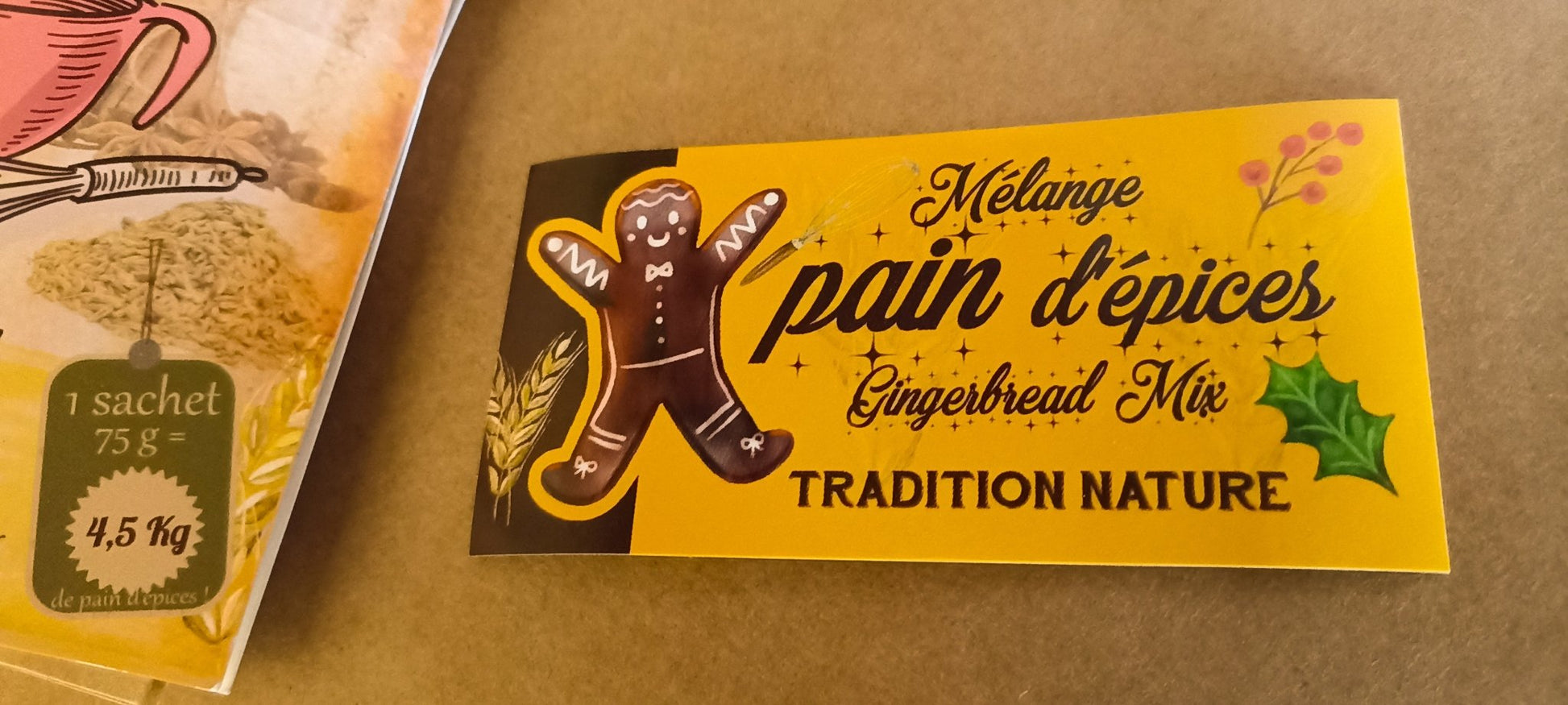 Mélange pain d'épices maison sachet 75 g | Livret cadeau avec recette - Tradition Nature-Bienfaits - Utilisations